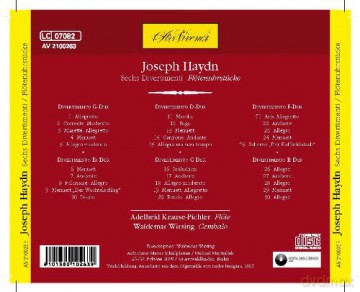 Wirsing Waldemar & Krause-Pichler Adelh: Joseph Haydn Sechs Divertimenti Flötenuh [CD]