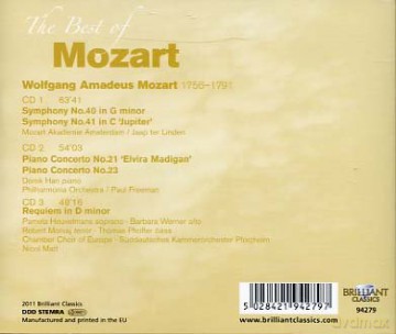 Wolfgang Amadeus Mozart: Best Of Mozart [3CD]