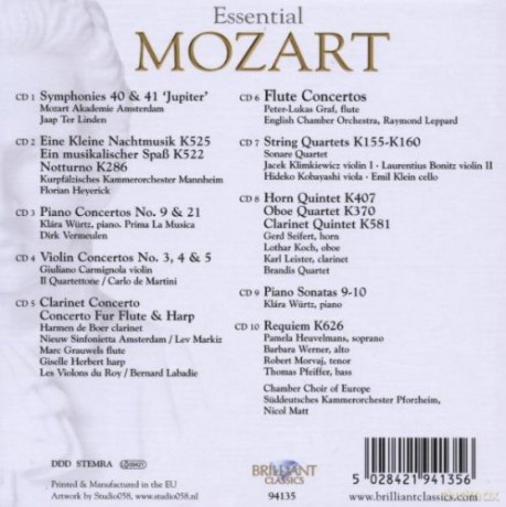 Wolfgang Amadeus Mozart: Essential [10CD]