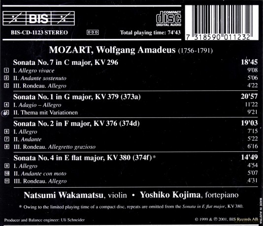 Wolfgang Amadeus Mozart: Mozart - Sonatas For Fortepiano And Violin [CD]