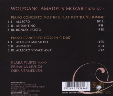 Wolfgang Amadeus Mozart: Concerti Per Piano K 271 E K 46 [CD]