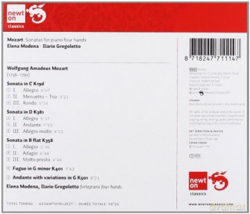 Wolfgang Amadeus Mozart: Sonatas For Piano 4 Hands [CD]