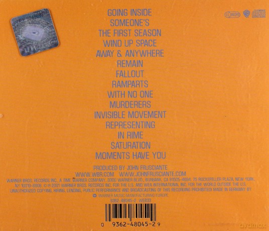 John Frusciante: To Record Only Water For Ten Days [CD]