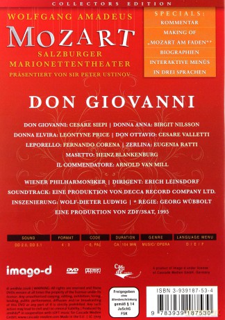 Wolfgang Amadeus Mozart: Don Giovanni - Salzburger Marionettentheater [DVD]
