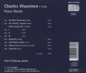 Wuorinen Charles: Piano Music [CD]