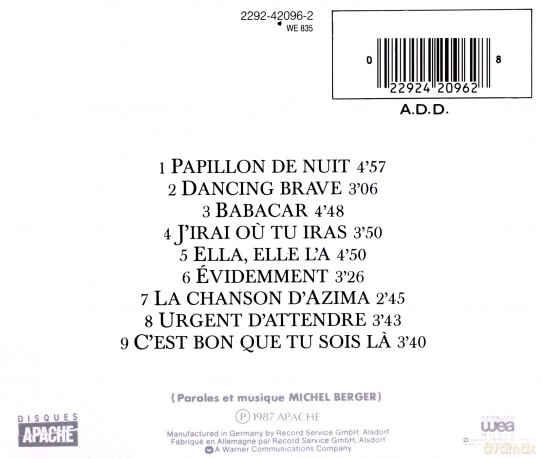 France Gall: Babacar [CD]