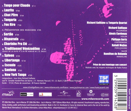 Richard Galliano: Live In Marciac 2006 [CD]