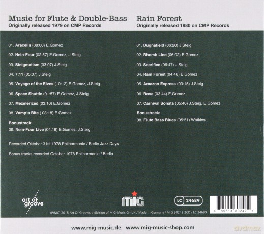 Jeremy Steig Eddie Gomez: Music For Flute And Double Bass Rain Forest [2CD]