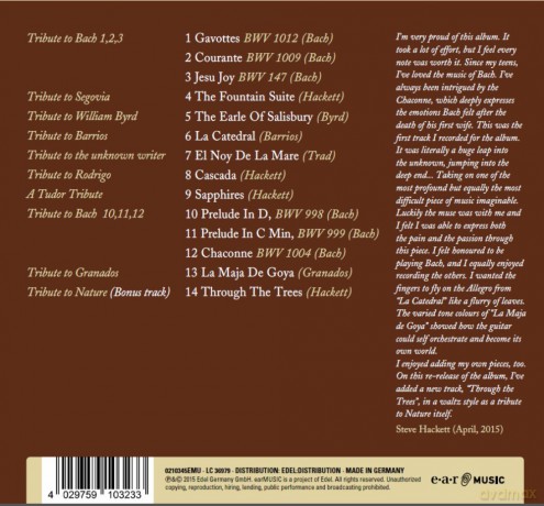 Steve Hackett: Tribute Special Edition [CD]