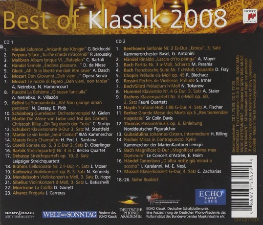 Best Of Klassik 2008 [2CD]