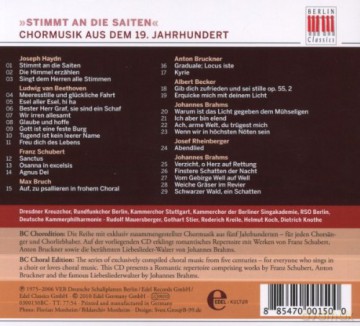 Stimmt An Die Saiten - Chormusik Aus Dem 19 Jahrhundert [CD]