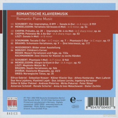 Romantische Klaviermusic - Romantic Piano Music [5CD]