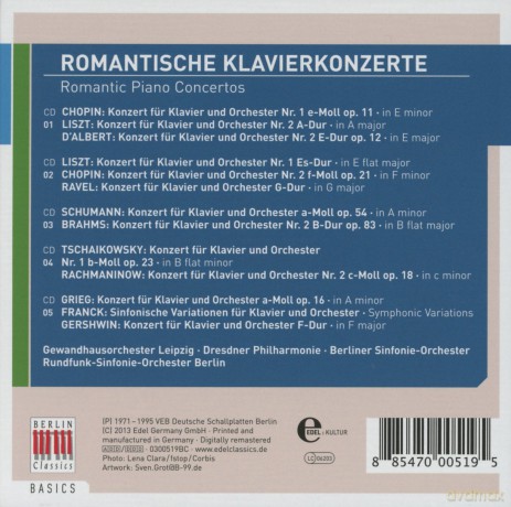 Romantische Klavierkonzerte - Romantic Piano Concertos [5CD]