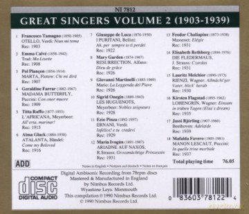Great Singers vol. 2 1903-1939 [CD]