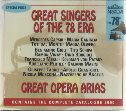 Great Singers Of The 78 Era - Great Opera Arias [CD]