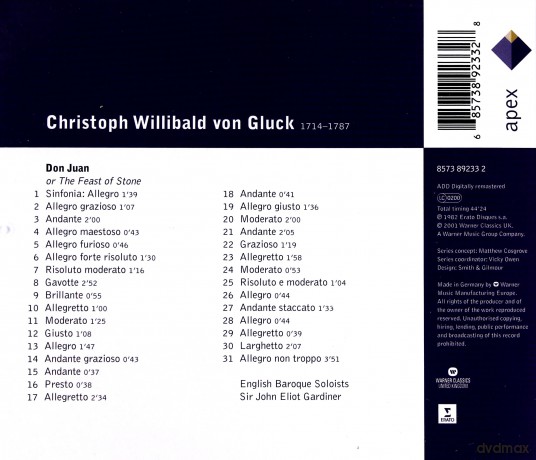 Gardiner/English Baroque Soloi: Gluc: Don Juan [CD]