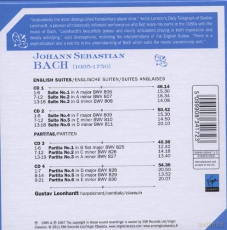 English Suites - Partitas [4CD]