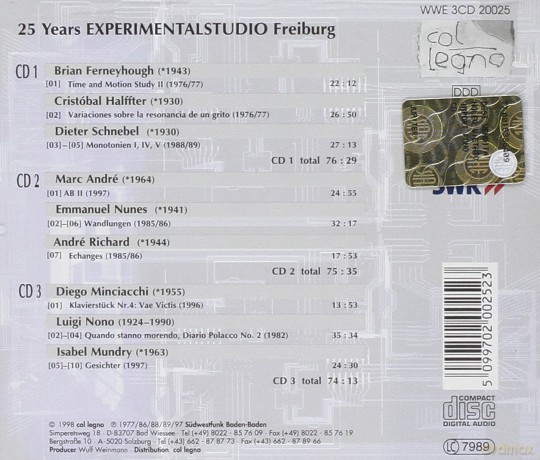 25 Years Experimentalstudio Freiburg [3CD]