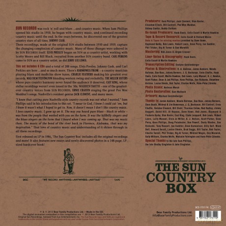 The Sun Country Box - Country Music Recorded By Sam Phillips 1950 - 1959 [7CD]