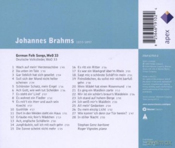 Stephan Genz/Roger Vignoles: Brahms: Deutsche Volkslieder [CD]