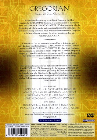 Gregorian: Masters Of Chant chapter 3 [DVD]