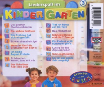 Liederspass Im Kindergarten 3 [CD]