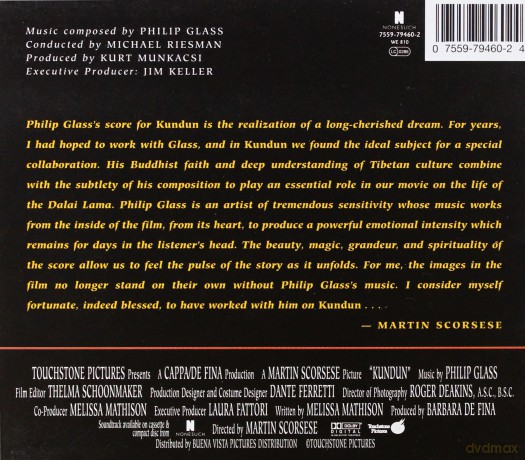 Kundun soundtrack (Kundun - Życie Dalaj Lamy) (Philip Glass) [CD]