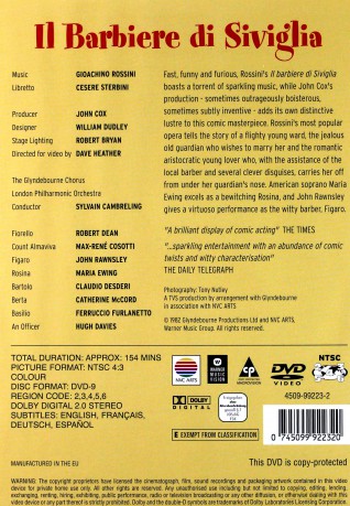 Glyndebourne Festival Opera: Il Barbiere Di Siviglia [DVD]