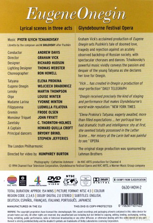 Glyndebourne Festival Opera: Tchaikovsky: Eugene Onegin [DVD]