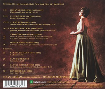 Susan Graham: Carnegie Hall Debut Recital [CD]