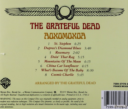 Grateful Dead: Aoxomoxoa [CD]
