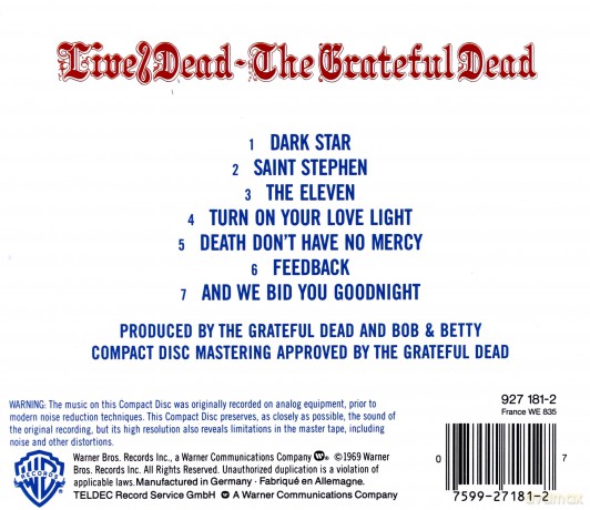 Grateful Dead: Live Dead [CD]