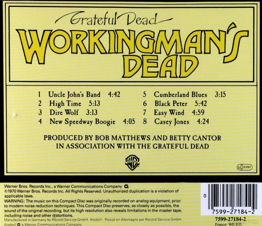 Grateful Dead: Workingman's Dead [CD]