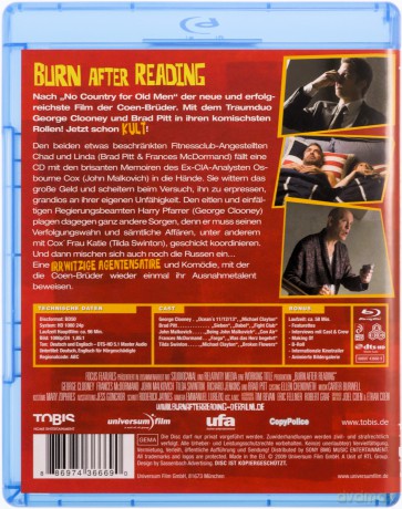 Burn After Reading [Blu-Ray]