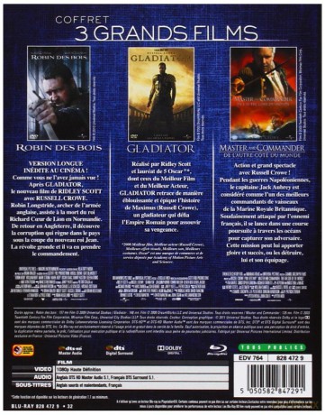 Robin Des Bois - Gladiator - Master And Commander [3Blu-Ray]
