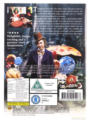 Willy Wonka & The Chocolate Factory (Willy Wonka i fabryka czekolady) [DVD]