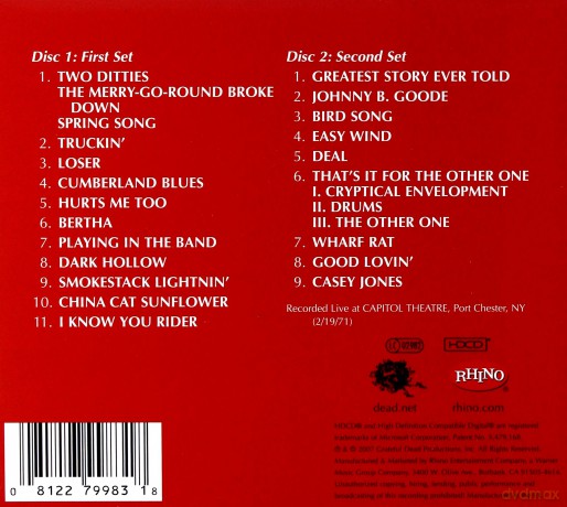 Grateful Dead: Three From The Vault [2CD]