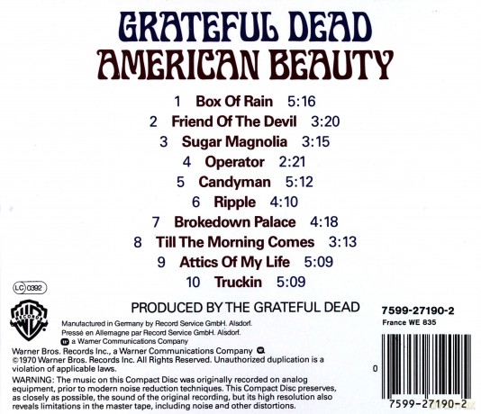 Grateful Dead: American Beauty [CD]