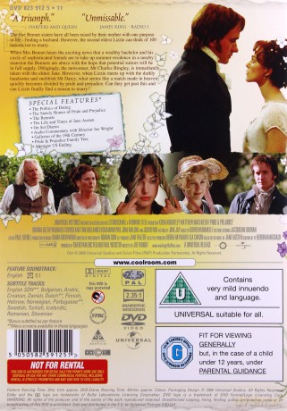Pride And Prejudice (Duma i uprzedzenie) [DVD]