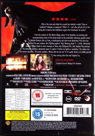 V For Vendetta (V jak Vendetta) [DVD]