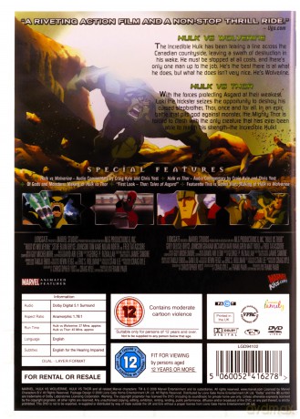 Hulk Vs Wolverine - Hulk Vs Thor [DVD]