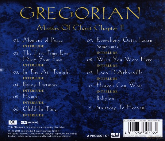 Gregorian: Masters Of Chant 2 [CD]