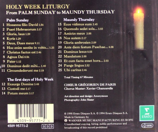 Gregorian Choir Paris: Tranquility/Gregorian Chant [CD]