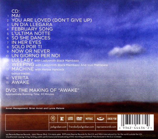 Josh Groban: Awake (digipack) [CD]+[DVD]