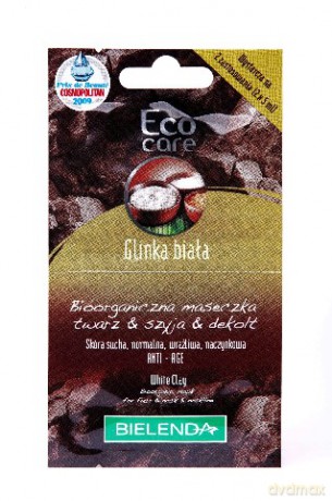 Bielenda Eco Care Glinka biała Maseczka anti-age cera sucha, normalna, wrażliwa, naczynkowa 2x5ml [KOSMETYKI]