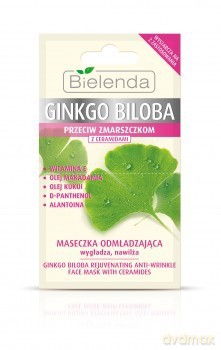 Bielenda Ginkgo Biloba Maseczka odmładzająca przeciw zmarszczkom z Ceramidami Anti - Age 2x5ml [KOSMETYKI]