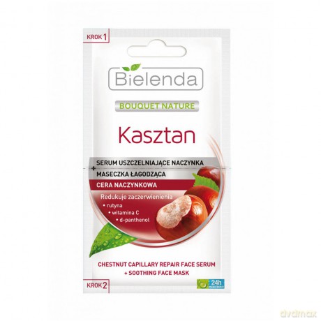 Bielenda Kasztan Serum uszczelniające naczynka + maseczka łagodząca 2x5g [KOSMETYKI]