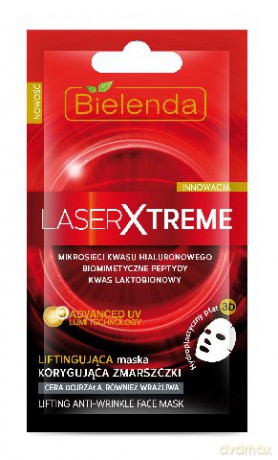 Bielenda Laser Xtreme Maska 3D na twarz liftingująca w płacie 10g [KOSMETYKI]