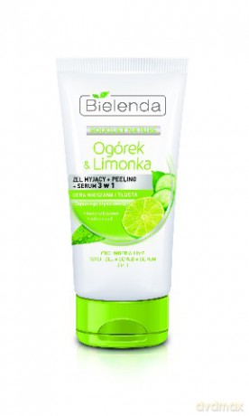 Bielenda Ogorek i limonka żel myjący peeling serum 3w1 new 150g [KOSMETYKI]