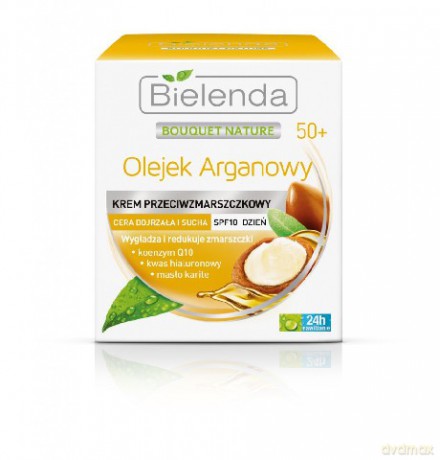 Bielenda Olejek Arganowy Krem nawilżająco Regenerujący na Dzień skóra dojrzała 50+ [KOSMETYKI]